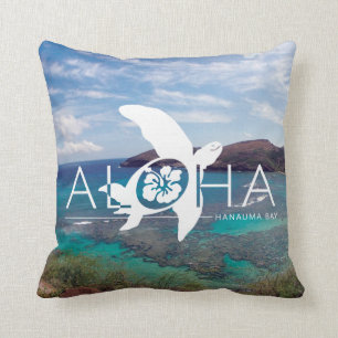 Aloha Hawaii Honu Turtle Throw Pillow