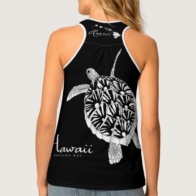 Aloha Hawaii Islands and Turtle Tank Top (Back)