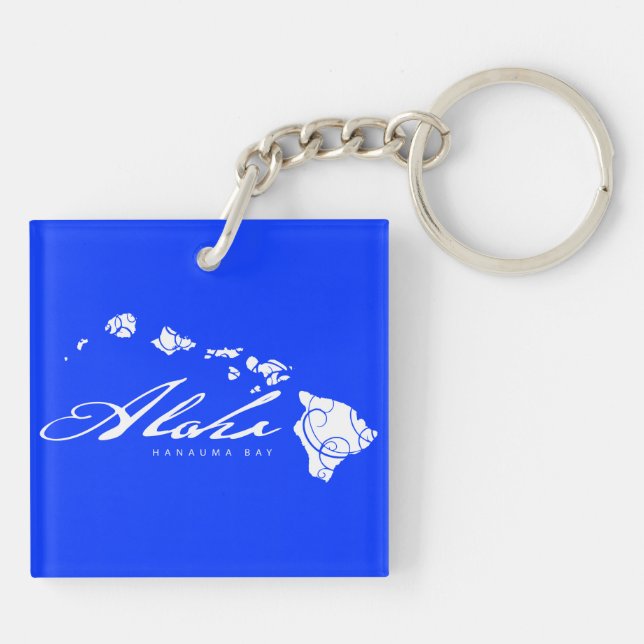 Aloha Hawaii Islands Keychain (Back)