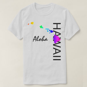ALOHA - HAWAII ISLANDS NEON RAINBOW T-Shirt