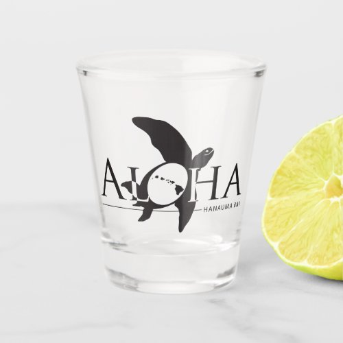 Aloha Hawaii islands turtle Shot glass