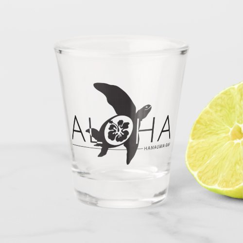 Aloha Hawaii islands turtle Shot glass