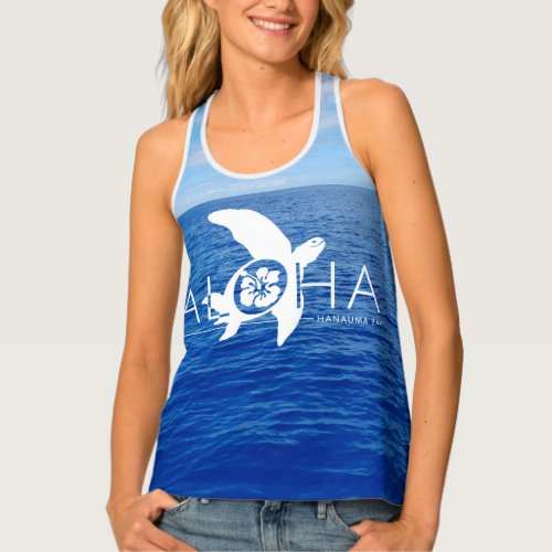 Aloha Hawaii Islands Turtle Tank Top