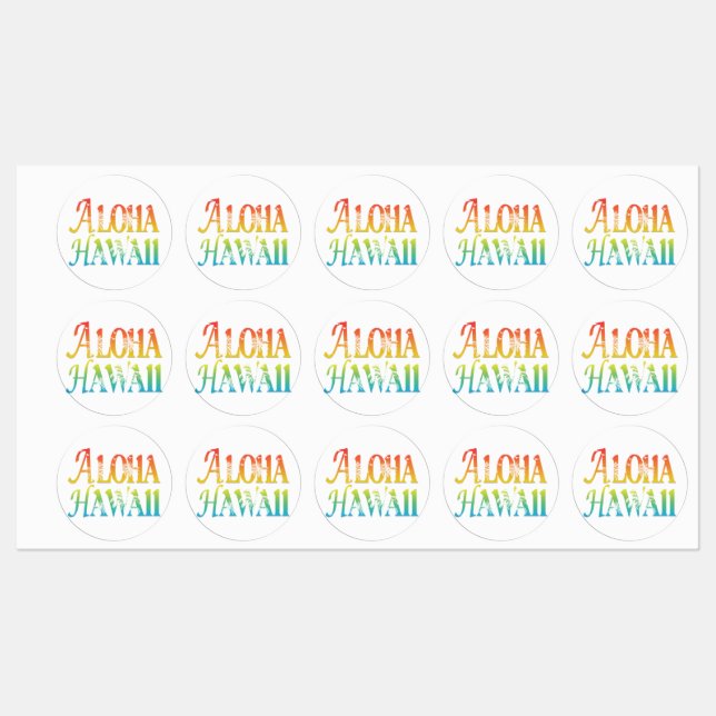 Aloha Hawaii Labels (Sheet)