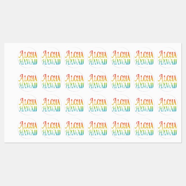 Aloha Hawaii Labels (Sheet)