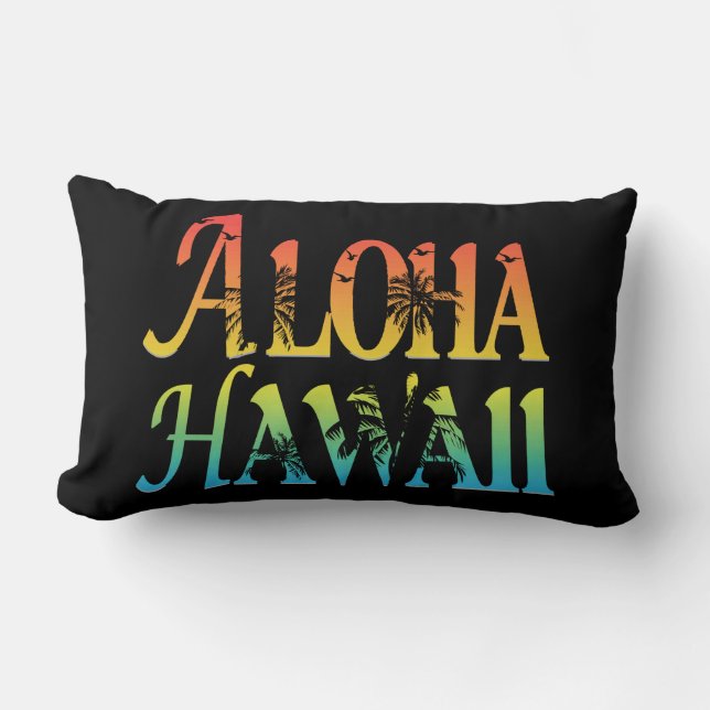 Aloha Hawaii Lumbar Pillow (Front)
