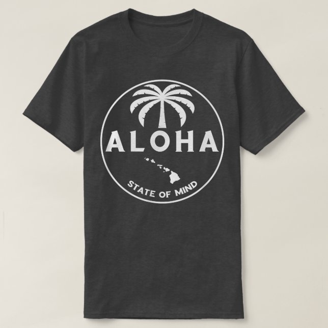 Aloha Hawaii Palm Tree - Feel the Aloha Hawaiian S T-Shirt (Design Front)