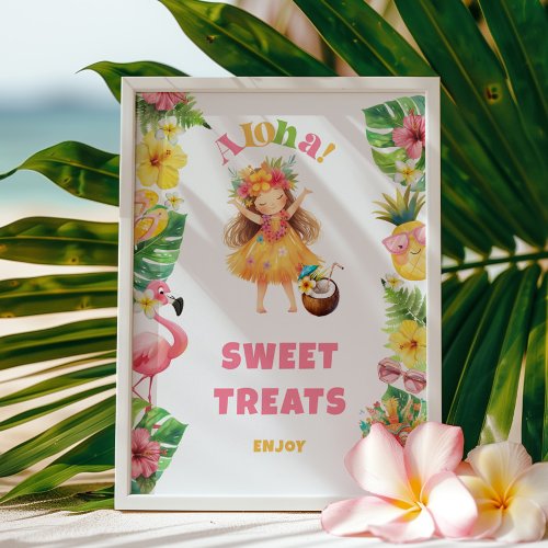 Aloha hawaii party Sweets and treats Poster