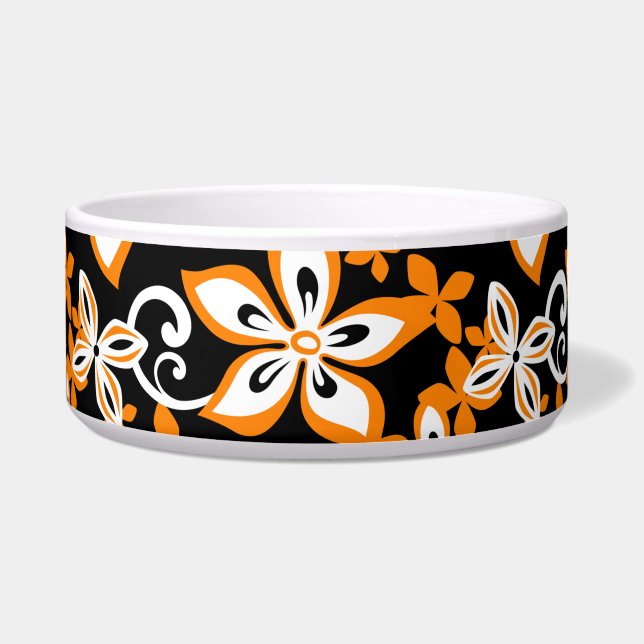 ALOHA HAWAII PATTERN BLACK/ORANGE BOWL (Front)
