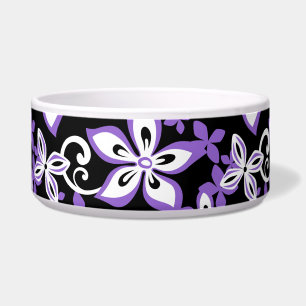 ALOHA HAWAII PATTERN BLACK/PURPLE BOWL