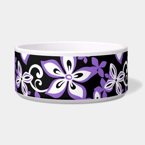 ALOHA HAWAII PATTERN BLACK/PURPLE BOWL