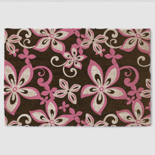 ALOHA HAWAII PATTERN IN BLACK AND PINK FIBER DOORMAT