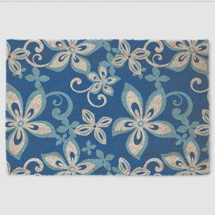 ALOHA HAWAII PATTERN IN BLUE x 2 Fiber Doormat