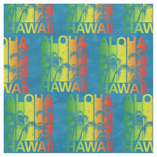 Aloha Hawaii Retro Summer Fabric