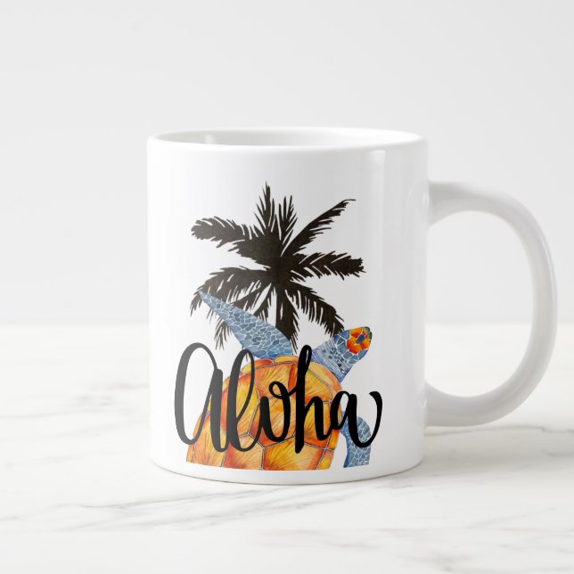 Aloha Hawaii Sea Turtle Hawaiian Island Mug (Right)