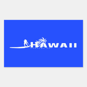 Aloha Hawaii Stand Up Paddling Rectangular Sticker