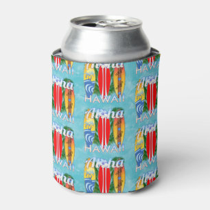 Aloha Hawaii Summer Surfboards Can Cooler
