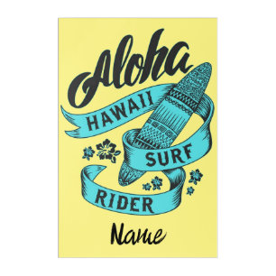 Aloha Hawaii Surf Rider Thunder_Cove Acrylic Print