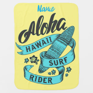 Aloha Hawaii Surf Rider Thunder_Cove Baby Blanket