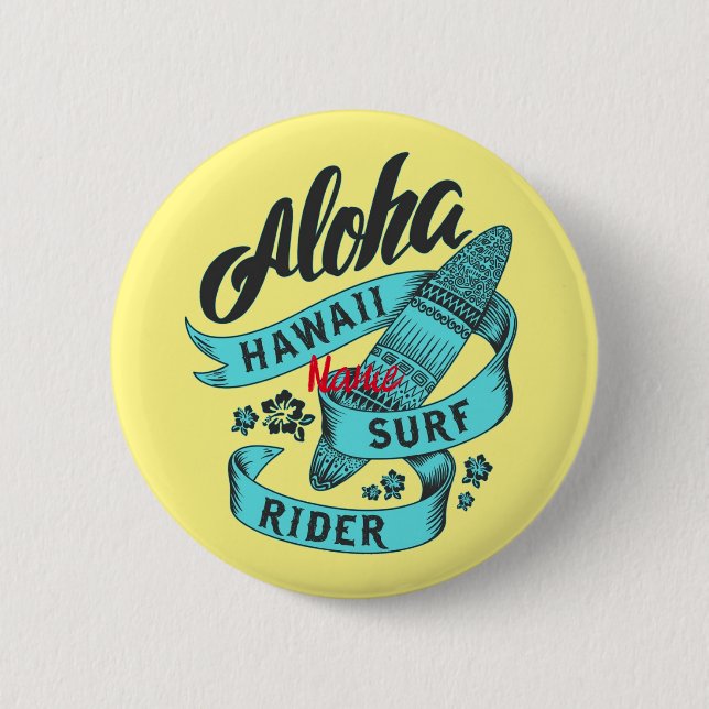Aloha Hawaii Surf Rider Thunder_Cove Button (Front)
