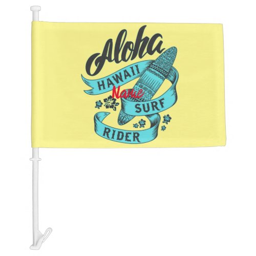 Aloha Hawaii Surf Rider Thunder_Cove Car Flag