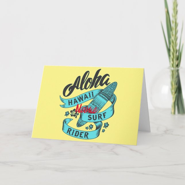 Aloha Hawaii Surf Rider Thunder_Cove Card (Front)