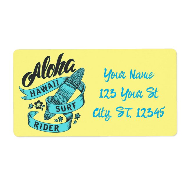 Aloha Hawaii Surf Rider Thunder_Cove Label (Front)