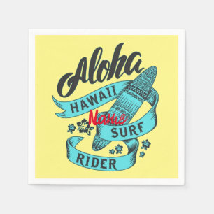 Aloha Hawaii Surf Rider Thunder_Cove Napkins