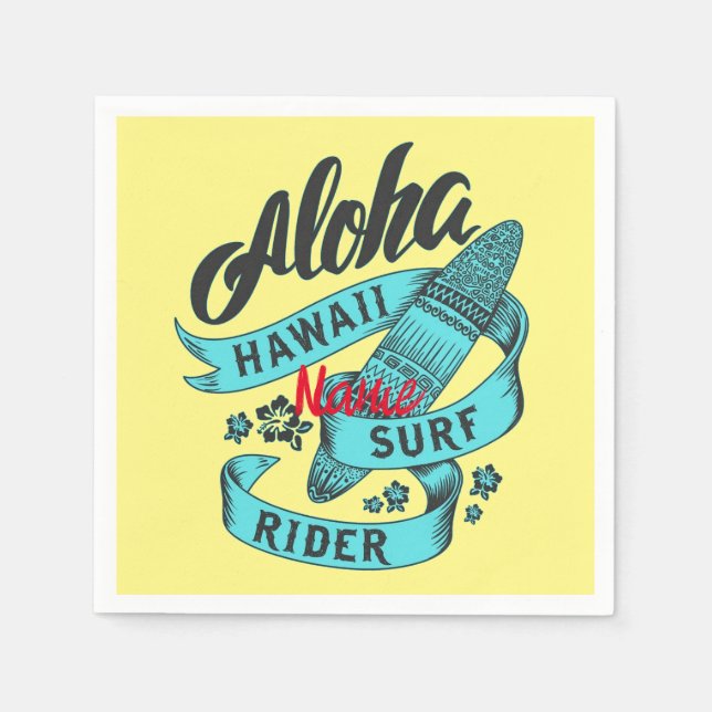 Aloha Hawaii Surf Rider Thunder_Cove  Napkins (Front)