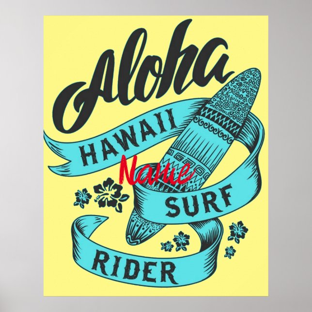 Aloha Hawaii Surf Rider Thunder_Cove Poster (Front)