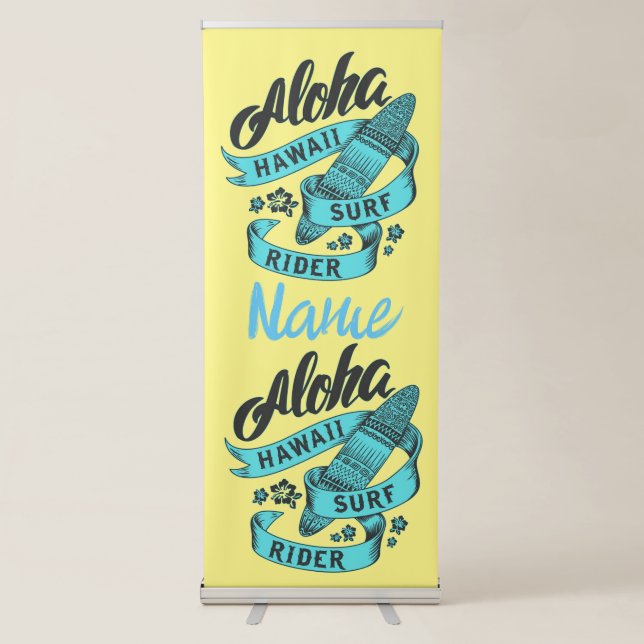 Aloha Hawaii Surf Rider Thunder_Cove Retractable Banner (Front)