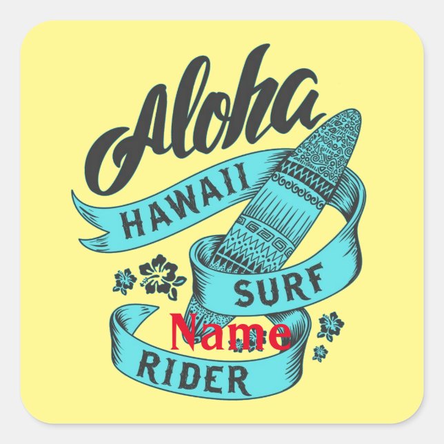 Aloha Hawaii Surf Rider Thunder_Cove  Square Sticker (Front)