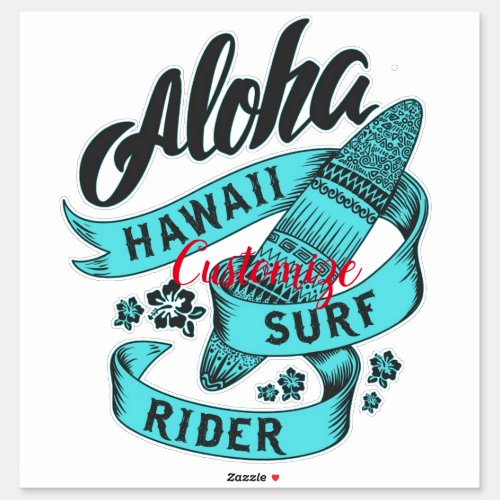 Aloha Hawaii Surf Rider Thunder_Cove Sticker