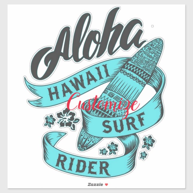 Aloha Hawaii Surf Rider Thunder_Cove Sticker (Sheet)