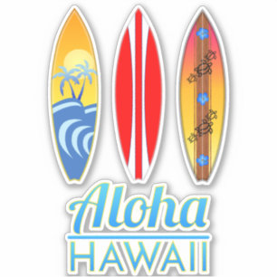 Aloha Hawaii Surfboards Sticker