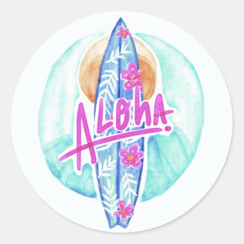 Aloha Hawaii Surfer stickers