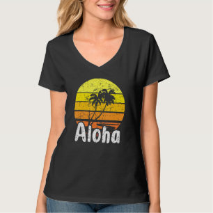 Aloha Hawaii Surfing Retro Sunset 2 T-Shirt