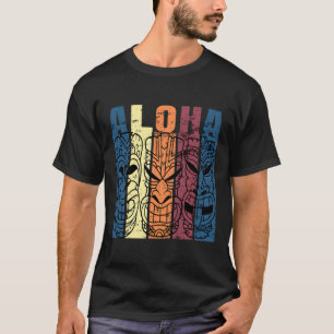 Aloha Hawaii Theme Vacation Vintage Tiki Three T-Shirt