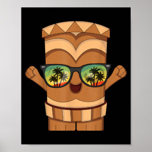 Aloha Hawaii Tiki Hawaiian Vacation Summer Beach Poster