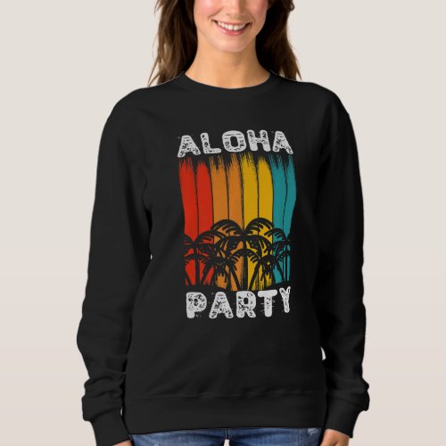 Aloha Hawaii Tiki Retro Vintage Maui Ohana Sweatshirt