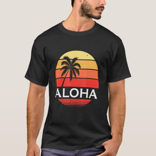 Aloha Hawaii Tiki Retro Vintage Maui Ohana T_Shirt