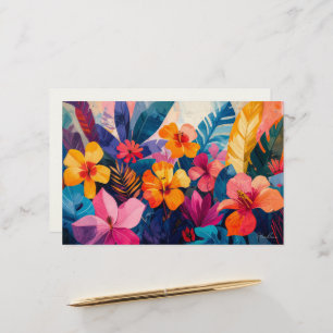 Aloha hawaii tropical art blank stationery