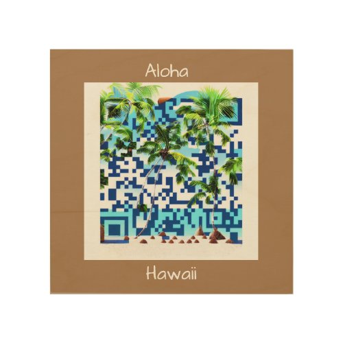 Aloha _ Hawaii TROPICAL BEACH QR CODE AI ART
