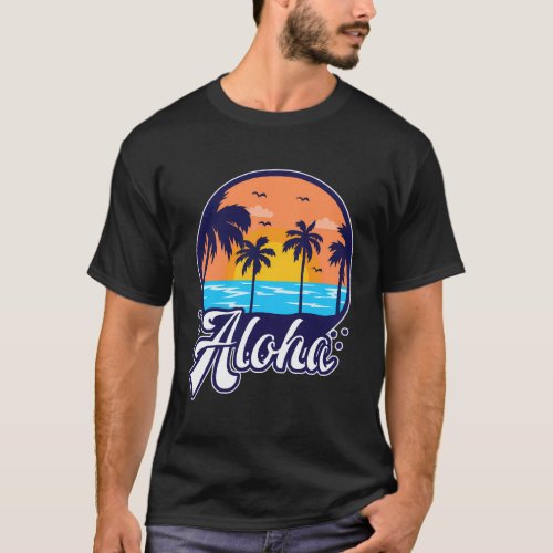 Aloha Hawaii Tropical Beach T_Shirt