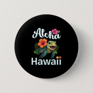 Aloha Hawaii Turtle Hawaiian Island Kids Toddler M Button