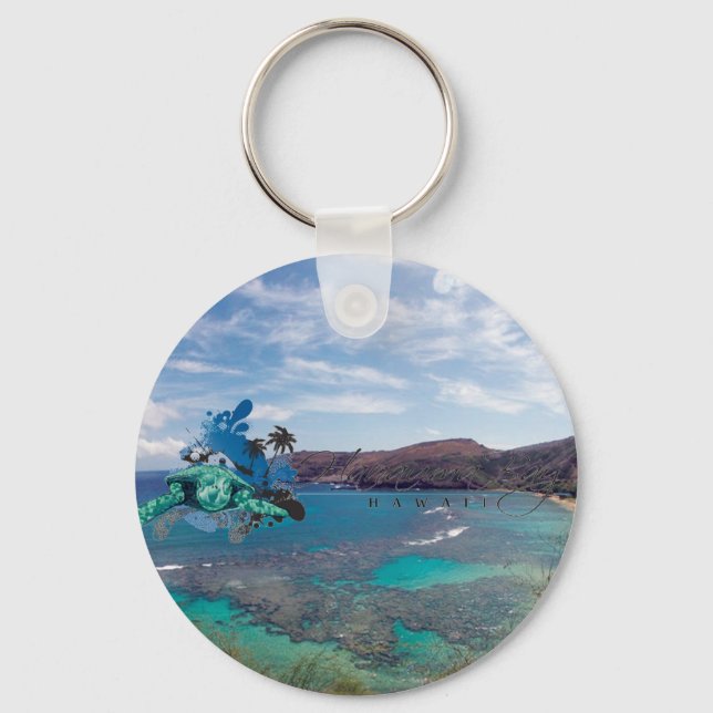 Aloha Hawaii Turtle Keychain (Front)