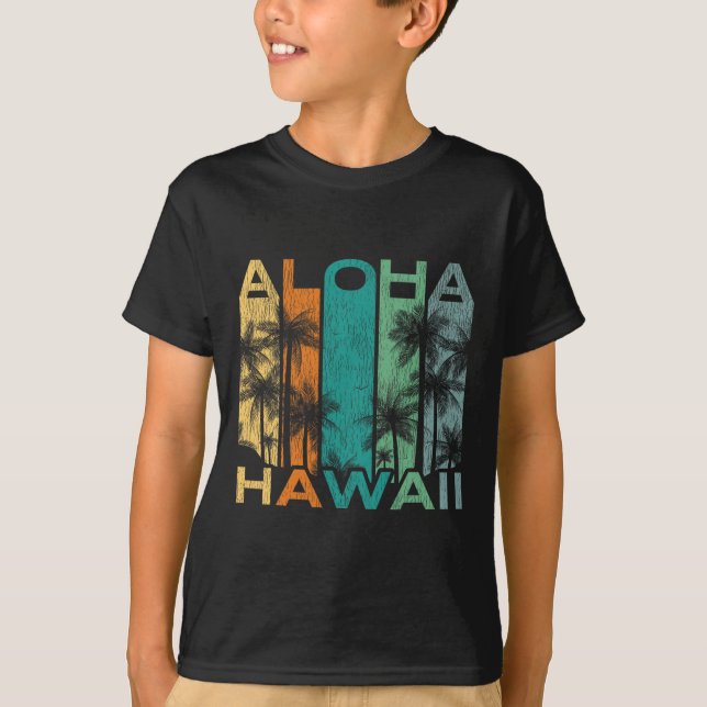 Aloha Hawaii Vintage Surfboard  T-Shirt (Front)