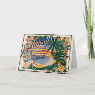 Aloha Hawaii Vintage Travel Card