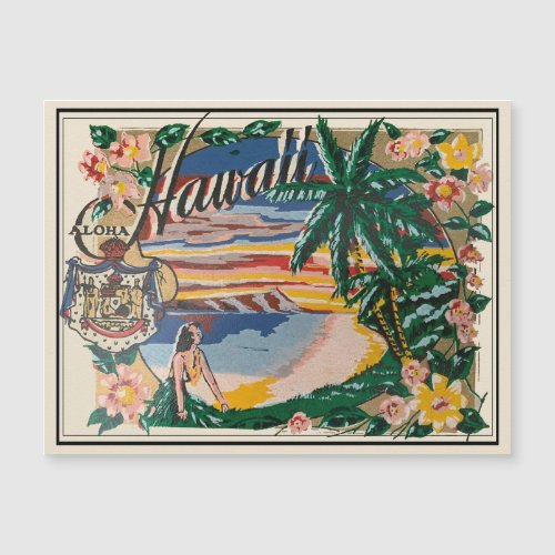 Aloha Hawaii Vintage Travel  Magnet