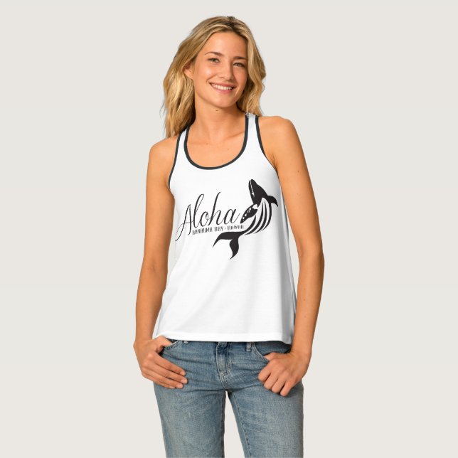Aloha Hawaii Whale Hanauma Bay! Tank Top (Front Full)